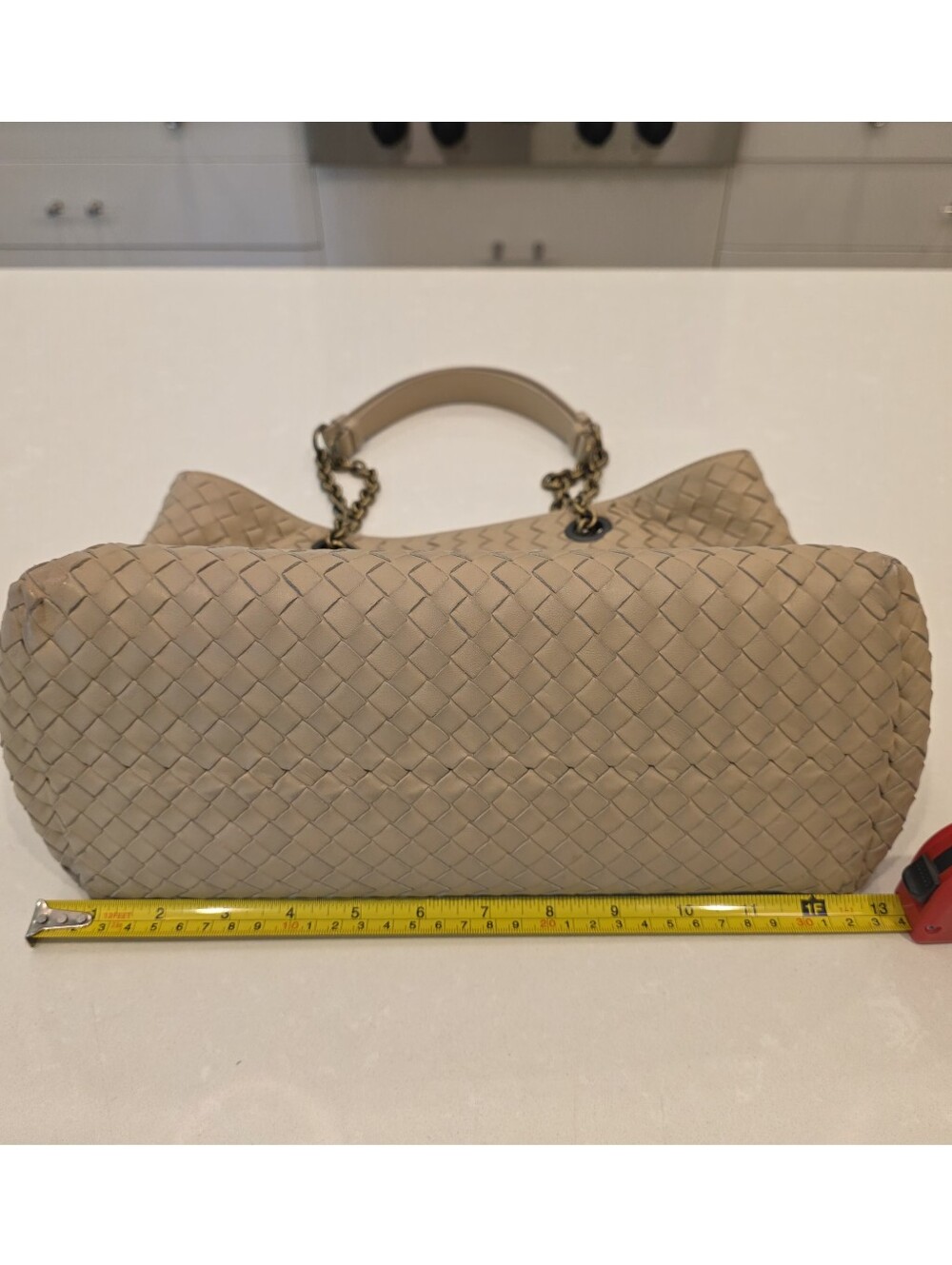 Bottega Veneta Double Chain Intrecciato Nappa Woven Leather Tote Bag Medium - Picture 6 of 16